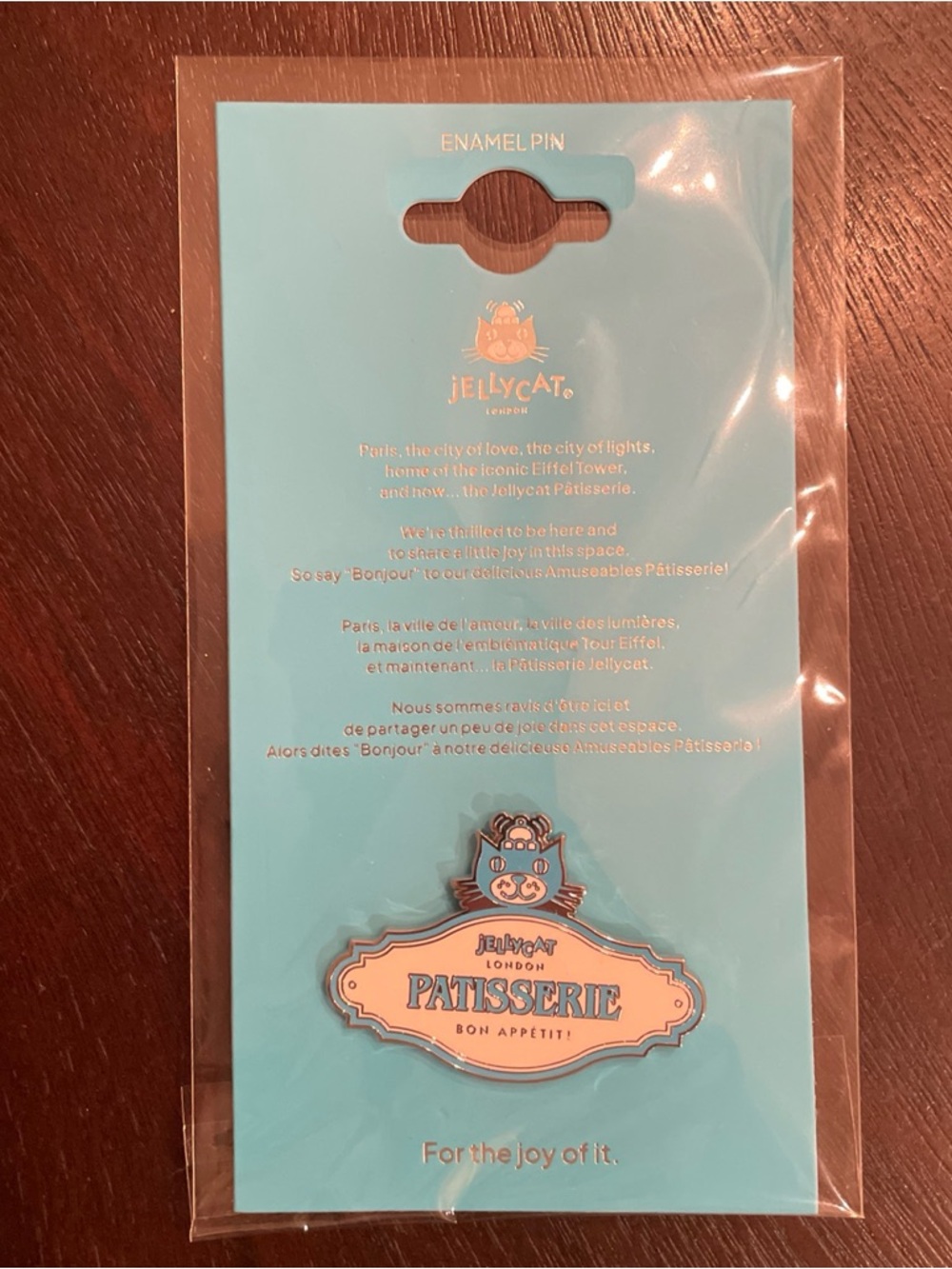 Jellycat Patisserie Paris Exclusive enamel pin NWT - Unopened! Rare!